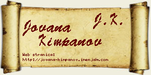 Jovana Kimpanov vizit kartica
